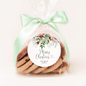 メリークリスマスの常緑樹 ラウンドシール