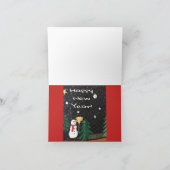 メリークリスマスの幸せな年賀状 カード (内部)