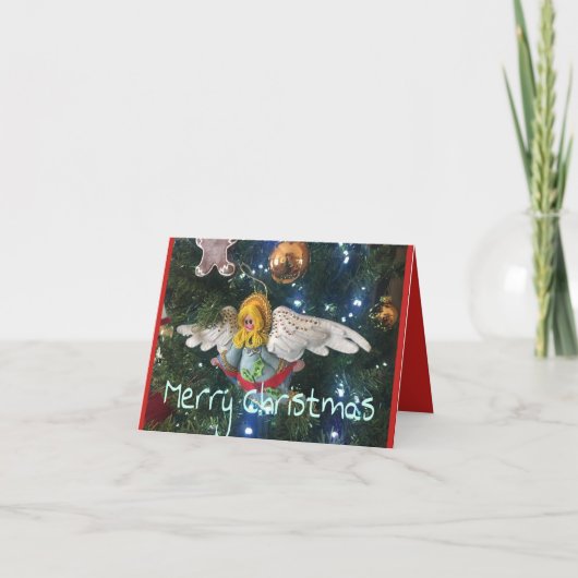 メリークリスマスの幸せな年賀状 カード (正面)