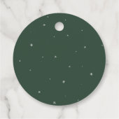 メリークリスマスの幻想的な文字の緑のギフトタグ フェイバータグ (裏面)