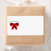 メリークリスマスの弓ラベル ラベル (インサイチュ)
