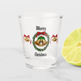 メリークリスマスの弓、リースおよび鐘 ショットグラス