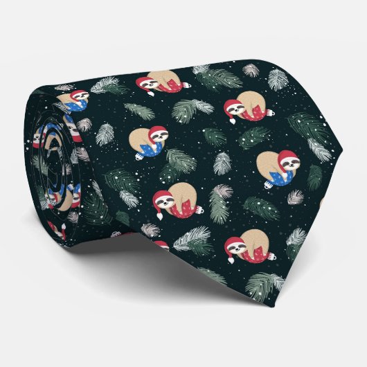 メリークリスマスの怠惰のオーナメントパターン ネクタイ (ロール)
