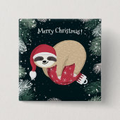 メリークリスマスの怠惰のオーナメント 缶バッジ (正面)