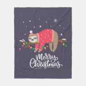 メリークリスマスの怠惰 フリースブランケット (正面)