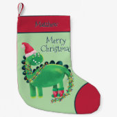 メリークリスマスの恐竜の名前 スモールクリスマスストッキング (正面)