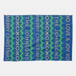 メリークリスマスの愛と喜び キッチンタオル