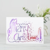 メリークリスマスの手書きメッセージ シーズンカード (スタンド正面)