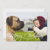 メリークリスマスの手書き文字写真 シーズンカード (正面)