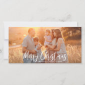 メリークリスマスの手書付き休日の写真 シーズンカード (正面)