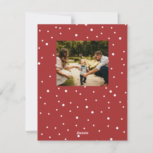 メリークリスマスの手書写真 シーズンカード (裏面)