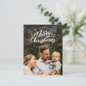 メリークリスマスの手書写真 シーズンカード (スタンド正面)