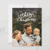 メリークリスマスの手書写真 シーズンカード (正面)