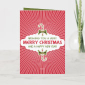 メリークリスマスの折られたカード シーズンカード (裏面)