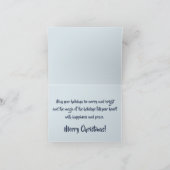 メリークリスマスの折り畳みカード サンキューカード (内部)