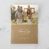 メリークリスマスの折り畳み写真 シーズンカード (内部)