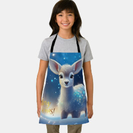 メリークリスマスの挨拶でトナカイ エプロン