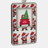メリークリスマスの敬礼 シルバープレートフレームオーナメント (右)