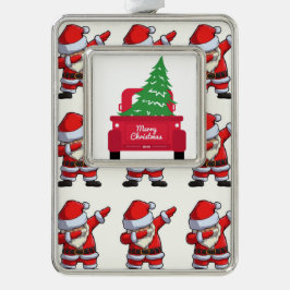 メリークリスマスの敬礼 シルバープレートフレームオーナメント