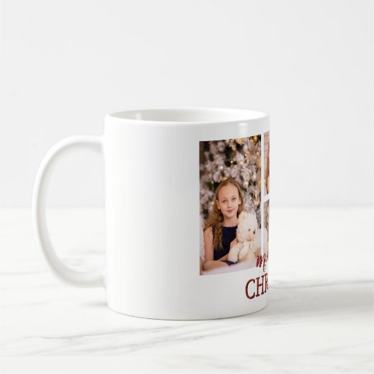 メリークリスマスの数々のな写真のマグのギフトのアイディア コーヒーマグカップ (左)