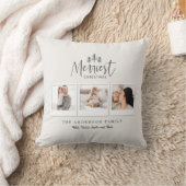 メリークリスマスの数々のな写真の休日のティール(緑がかった色) クッション (ブランケット)