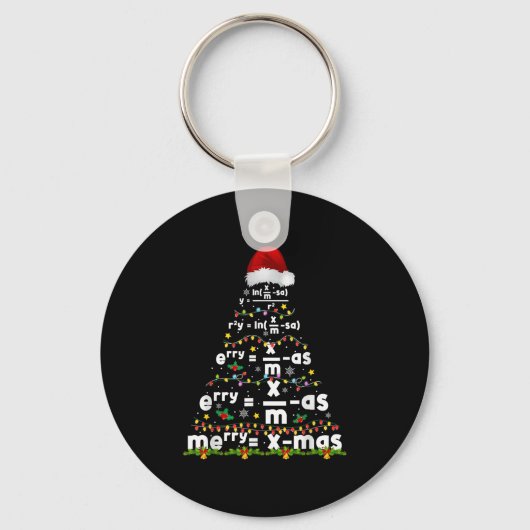 メリークリスマスの数学の方程式 先生 クリスマスギフト キーホルダー (正面)