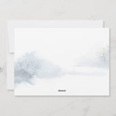 メリークリスマスの文字入り 冬の狐の写真 シーズンカード (裏面)