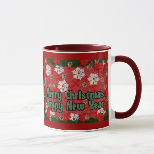メリークリスマスの明けましておめでとう マグカップ (右)