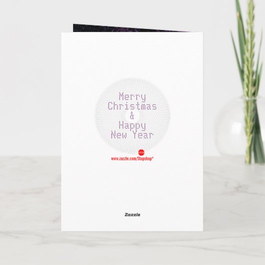 メリークリスマスの星の銀河系山の宇宙の芸術 シーズンカード (裏面)