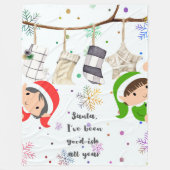 メリークリスマスの暖かい毛布 フリースブランケット (正面)