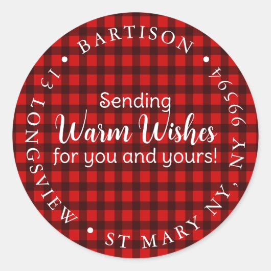 メリークリスマスの暖かい願い会社マーケティングクラス ラウンドシール (正面)