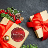 メリークリスマスの暖かい願い会社マーケティングクラス ラウンドシール