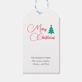 メリークリスマスの書道をカスタマイズ ギフトタグ