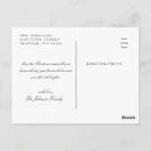 メリークリスマスの書道水彩樹 ポストカード (裏面)