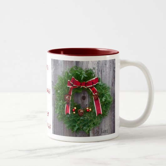 メリークリスマスの曾祖母 ツートーンマグカップ (右)