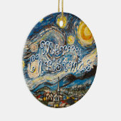 メリークリスマスの最高のな願い2014の星明かりの夜rep. セラミックオーナメント (右)