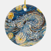 メリークリスマスの最高のな願い2014の星明かりの夜rep. セラミックオーナメント (裏面)