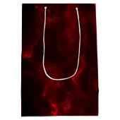 メリークリスマスの木々が燃えている ミディアムペーパーバッグ (裏面)