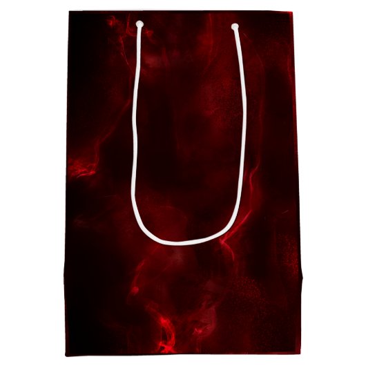 メリークリスマスの木々が燃えている ミディアムペーパーバッグ (裏面)