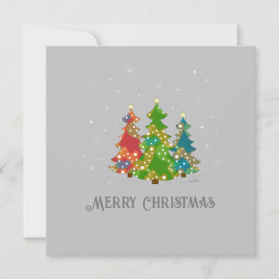 メリークリスマスの木々の雪モダン灰色