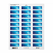 メリークリスマスの木と星 ラベル (フルシート)