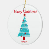 メリークリスマスの木のオーナメント2015年 セラミックオーナメント (左)