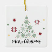メリークリスマスの木のオーナメント セラミックオーナメント (正面)