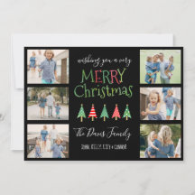 メリークリスマスの木のコラージュ