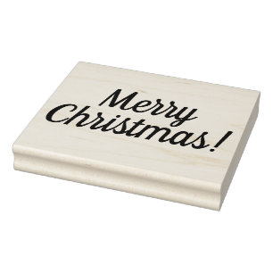 メリークリスマスの木のブロックによって取付けられるゴム印 ラバースタンプ