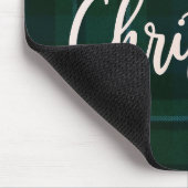 メリークリスマスの格子模様の口 マウスパッド (コーナー)