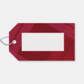 メリークリスマスの格子模様シンプルの赤パーソナライズされた ギフトタグ (裏面横)