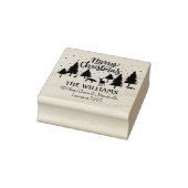 メリークリスマスの森の動物と鹿と木 ラバースタンプ (スタンプ)