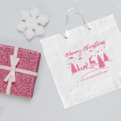 メリークリスマスの森の鹿と木 ラバースタンプ