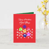 メリークリスマスの楽しい知らせをパーソナライズ カード (黄色い花)